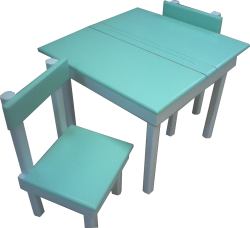 Custom Designs/Extras -  Table with 2 chairs (2 colours)