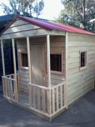 Cubby House Colours -  Heritage Red Roof and finished raw